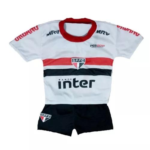 Conjunto Infantil Criança Uniforme Time São Paulo