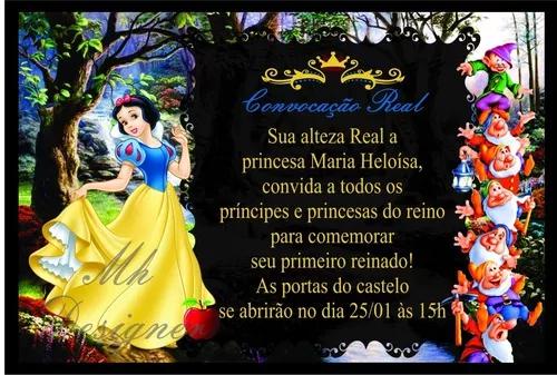 Convite Virtual Branca De Neve