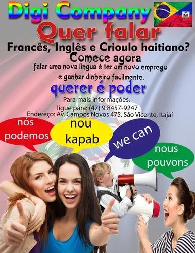 Curso De Inglês, Francês E Crioulo Haitiano