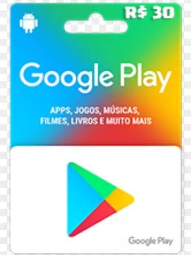 Gift Card R$ 30 Play Store Envio Imediato