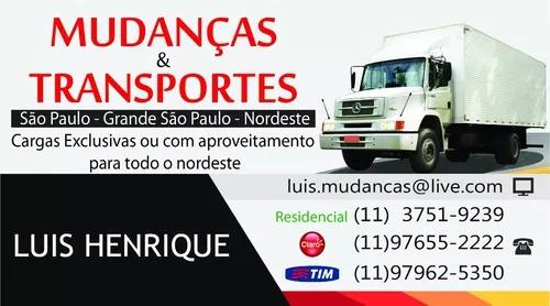 Mudanças / Transportes / São Paulo / Nordeste / Todo