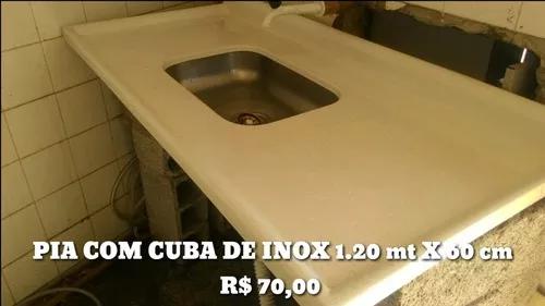 Pia Com Cuba De Inox 1.20 Mt X 60 CmR$ 70,00