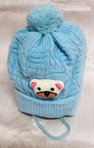 Touca Bebê Infantil Gorro Frio Lã Criança Newborn 0 A 1