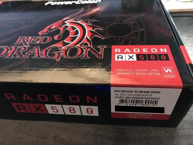 Amd Radeon RX580 powercolor 8gb red dragon