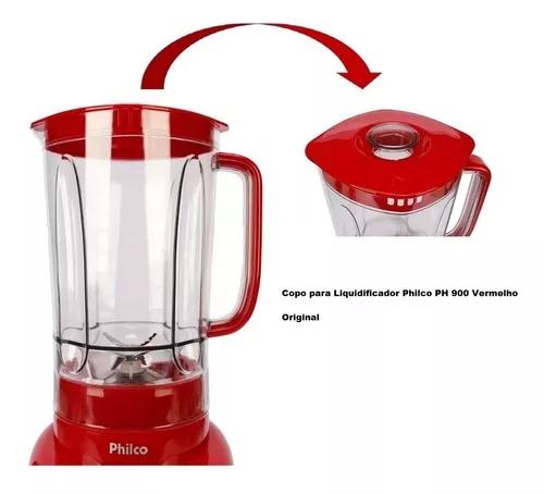 Copo Tampa Lamina P/ Liquidificador Philco Ph900 Vermelho