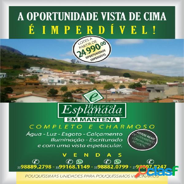 LOTEAMENTO - Lote a Venda no bairro Esplanada - Mantena, MG