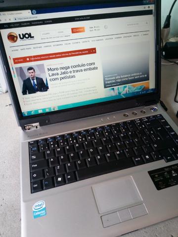 Notebook Positivo intel zgb memória Hd de 80gb Tela 14