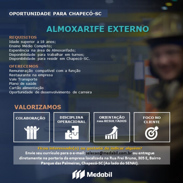 ALMOXARIFE EXTERNO