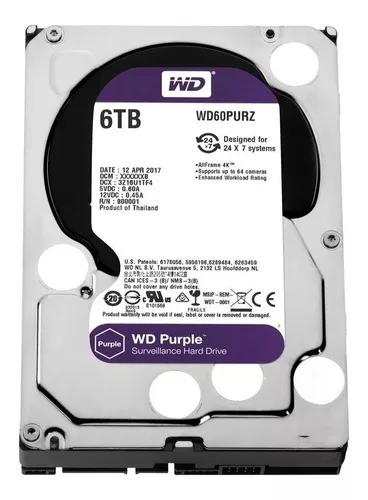 Hd Wd Sata 3,5´ Purple 6tb Wd60purz Intelbras