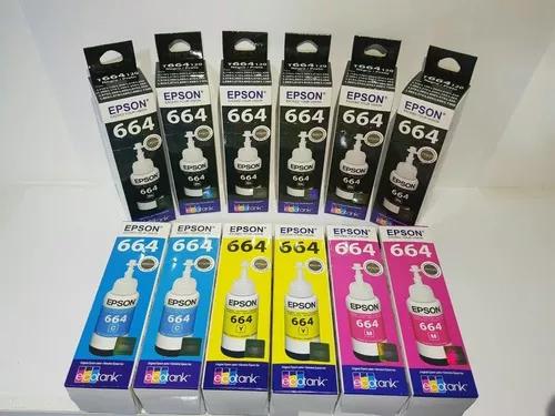 Kit 14 Tintas Epson 664 Originais Na Caixa Lacradas A Vacuo