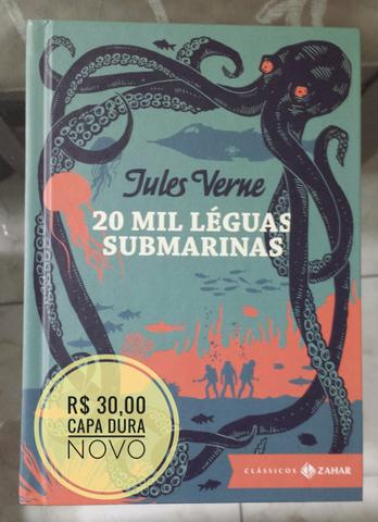 Livro Vinte Mil Léguas Submarinas Capa Dura e Ilustrado