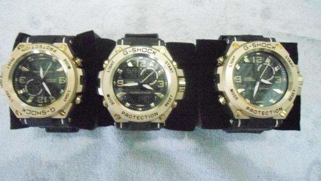 G-Shock caixa de metal pulseira de borracha