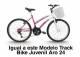 Bicicleta Track Bike Juvenil Bicolor Branca e Roxa Aro 24