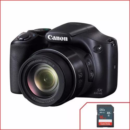 Camera Canon Powershot Sx530 Hs + Cartão 16gb Classe 10