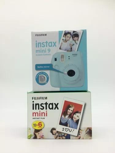 Câmera Fujifilm Instax Mini 9 Azul Aqua + Film 60 Fotos