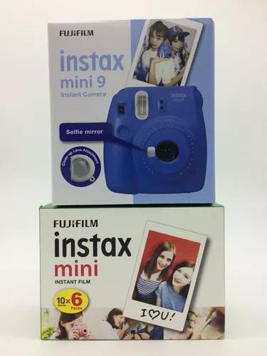 Câmera Fujifilm Instax Mini 9 Azul Cobalto + Film 60 Fotos