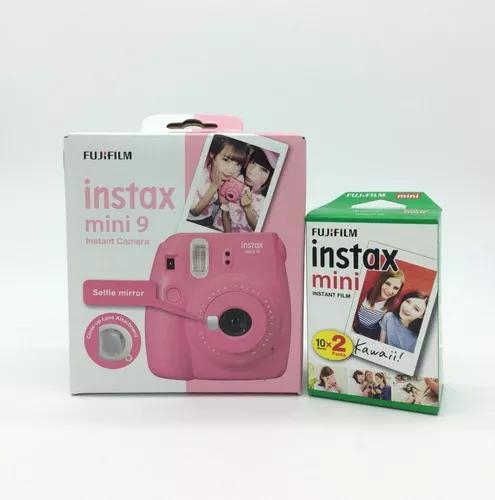Câmera Instax Mini 9 Rosa Flamingo + Filme 20 Fotos