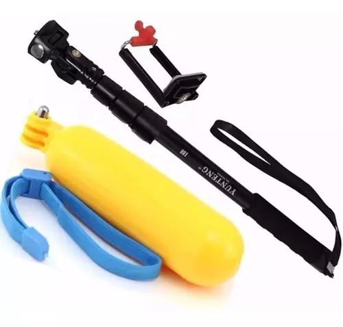 Gopro Bastao Retratil Monopod 1,23cm + Flutuante Flutuador