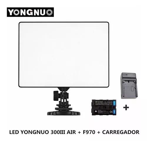 Iluminador Yongnuo Led Yn300 Air Ultra Fino+ F970+carregador