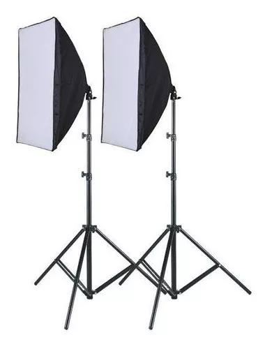 Kit 2 Softbox 50 X 70 E27 Luz Continua + 2 Tripes 2m