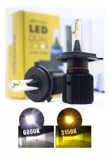 Kit Lampada Ultra Led Shock Light H4 Duas Cores 3000k 6000k