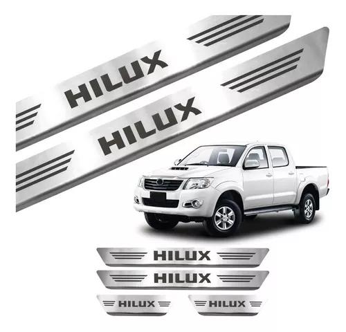 Kit Soleira Porta Aço Inox Escovado Toyota Hilux