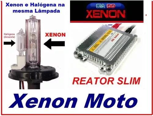 Kit Xenon Slim Para Moto H4-2 - Xenon E Halógena -