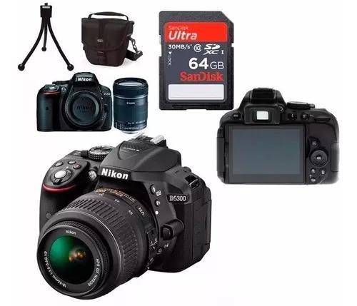 Nikon D5300 Full Hd Kit 18-55mm+64gb C/10+bolsa+tripé Sj
