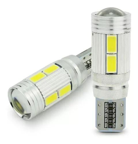 Par Lâmpada 9 Leds Cambus Cree T10 Pingo Branco Branca