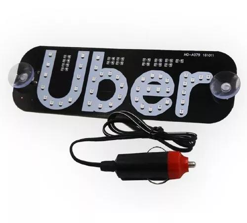 Placa Painel Uber Led Com Plug 12v Branco Azul Verde