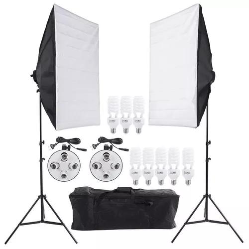 Soft Box 50x70 Luz Continua 8 Lp 45w 110v Tripe Bolsa 5500k