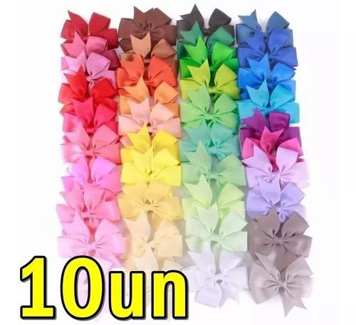10 Laço Lacinho Bebê Menina Cabelo Presilha - Envio