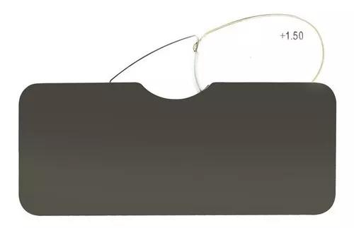 Mini Oculos De Leitura Portátil Com Case - Inox