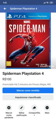 Spiderman Playstation 4