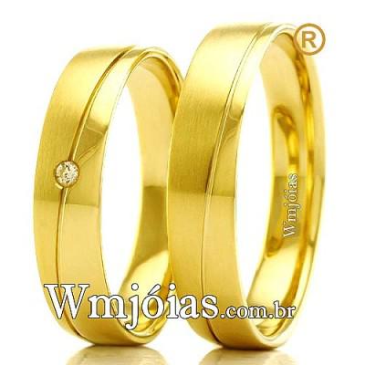 Aliancas em ouro 18k 750 WM2363