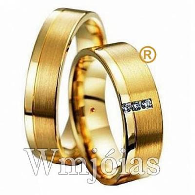 Aliancas em ouro 18k WM2636