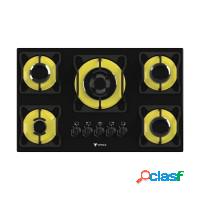 COOKTOP A GÁS 05 BOCAS C/ MEGA CHAMA BIVOLT