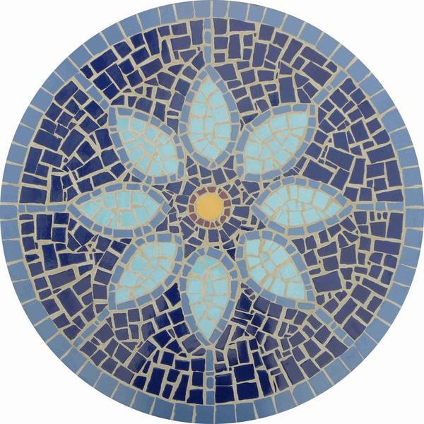 Piso Em Mosaico Mandala Indiana I R0296 60cm