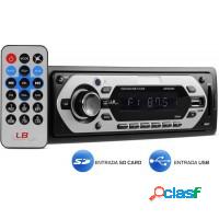 SOM AUTOMOTIVO MP3 USB CARTÃO SD FM c/ Controle R