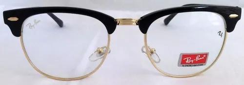 Armação De Óculos Estilo Ray Ban Clubmaster Para Grau
