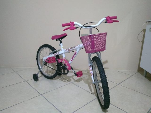 Bicicleta Infatil Aro 20 Caloi Ceci - Branca Freio V-brake