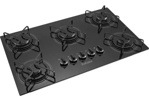 Cooktop Itatiaia 5 Bocas Mega Chama Preto Bivolt