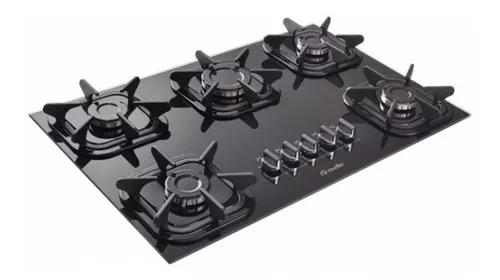 Fogão Cooktop 5 Bocas Ultra Chama Mueller Preto