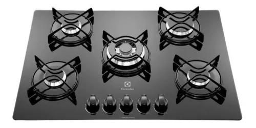 Fogão Cooktop Electrolux 5 Bocas De Vidro Preto