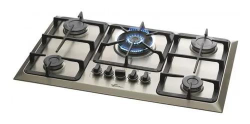 Fogão Cooktop Fischer 5 Bocas Tripla Chama Gás Mesa Inox