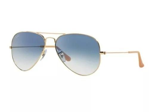 Oculos De Sol Ray Ban Aviador Azul Degrade