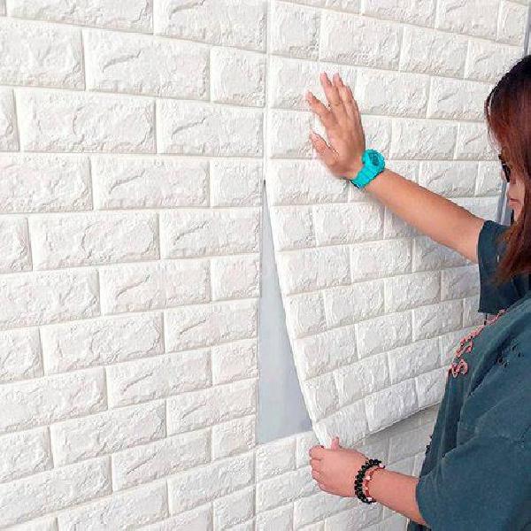 Tijolos adesivos 3d