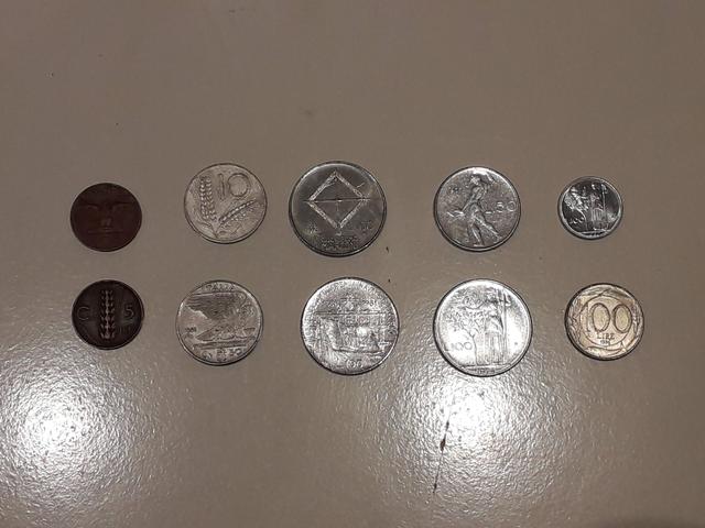 Lote de moedas italianas
