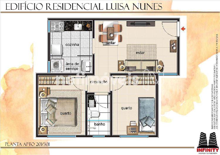 Cobertura, Santa Mônica, 2 Quartos, 1 Vaga