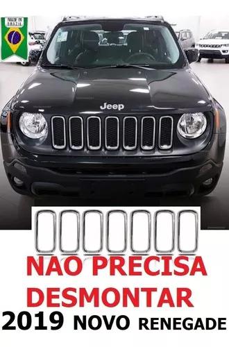 Grade Cromada Jeep Renegade 2019 Friso Envio Imediato Frete